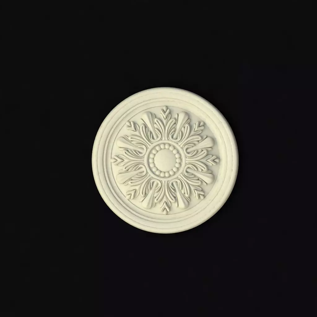 rosette decorative medallion 3D model_0