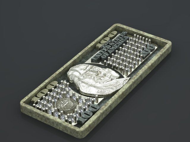 dollar Benjamin Franklin 3D print model_18