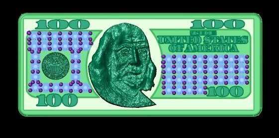 dollar Benjamin Franklin 3D print model_3