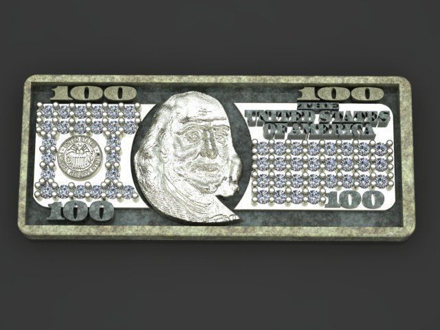 dollar Benjamin Franklin 3D print model_2