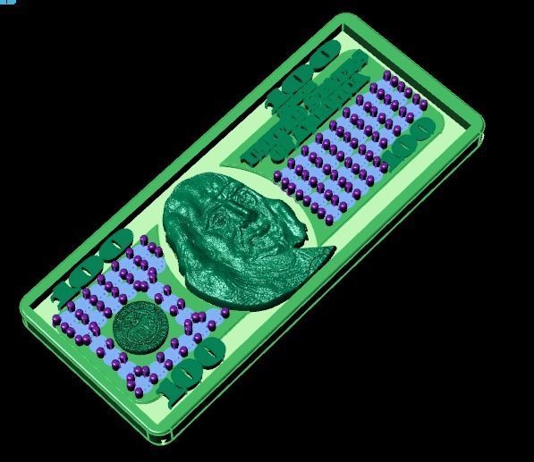 dollar Benjamin Franklin 3D print model_15