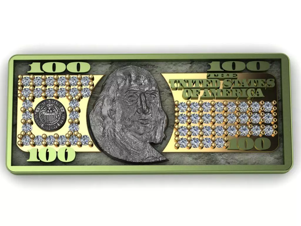 dollar Benjamin Franklin 3D print model_0