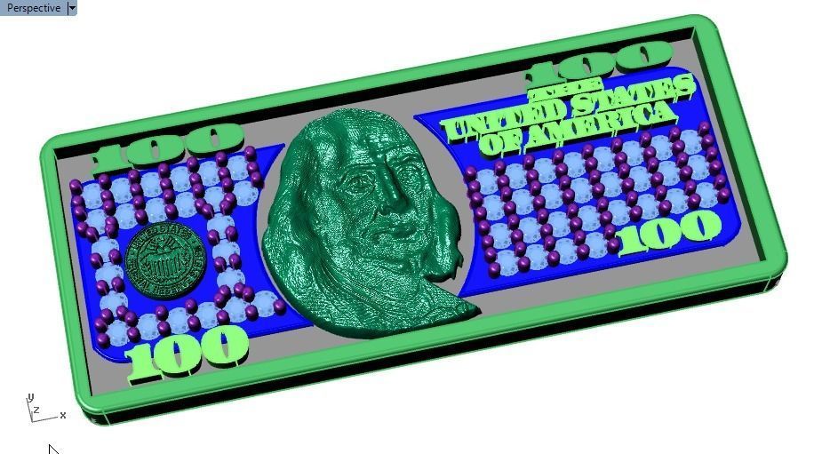 dollar Benjamin Franklin 3D print model_23