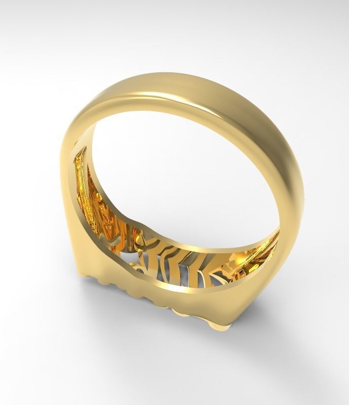 Alba name ring 3D print model_3