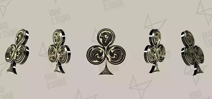 Playing Cards Symbols Pro Vector Club Black and Golden