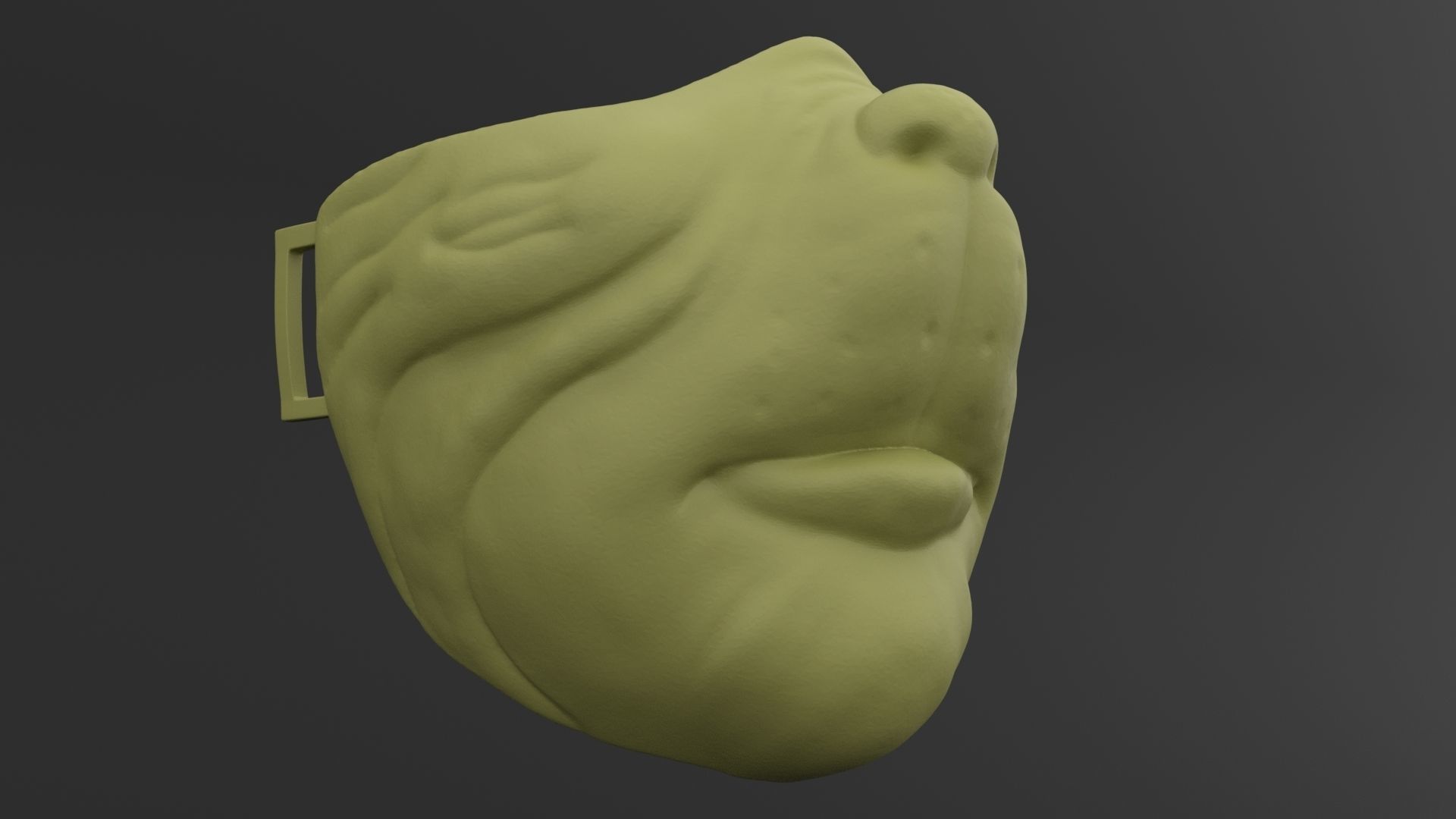 The Grinch Half Mask - Jim Carrey Version 3D Print Model 3D print model_1