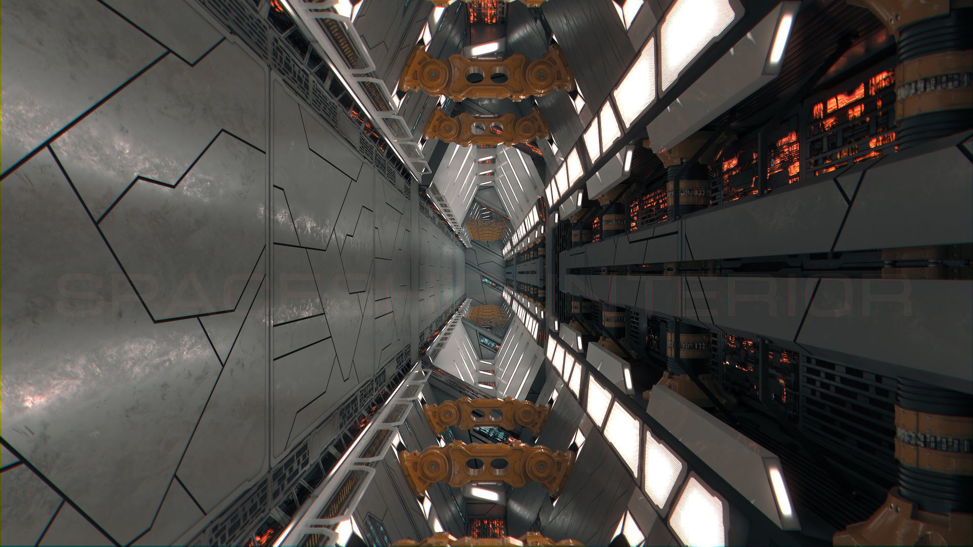 SpaceShip Interior 01 Low-poly 3D model_7