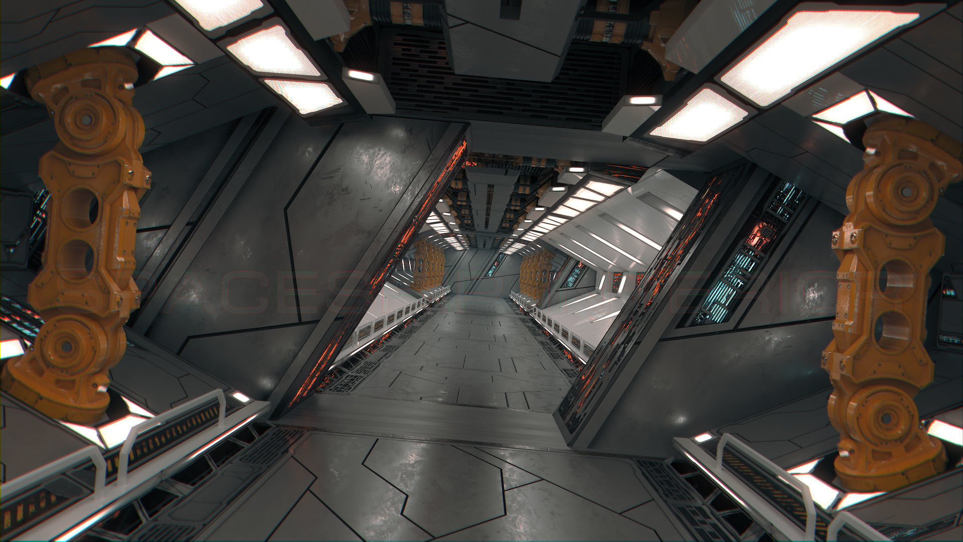 SpaceShip Interior 01 Low-poly 3D model_9