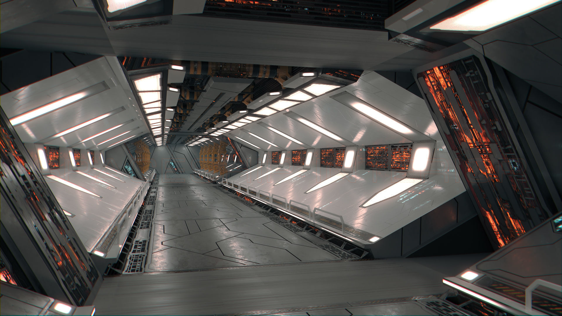 SpaceShip Interior 01 Low-poly 3D model_5