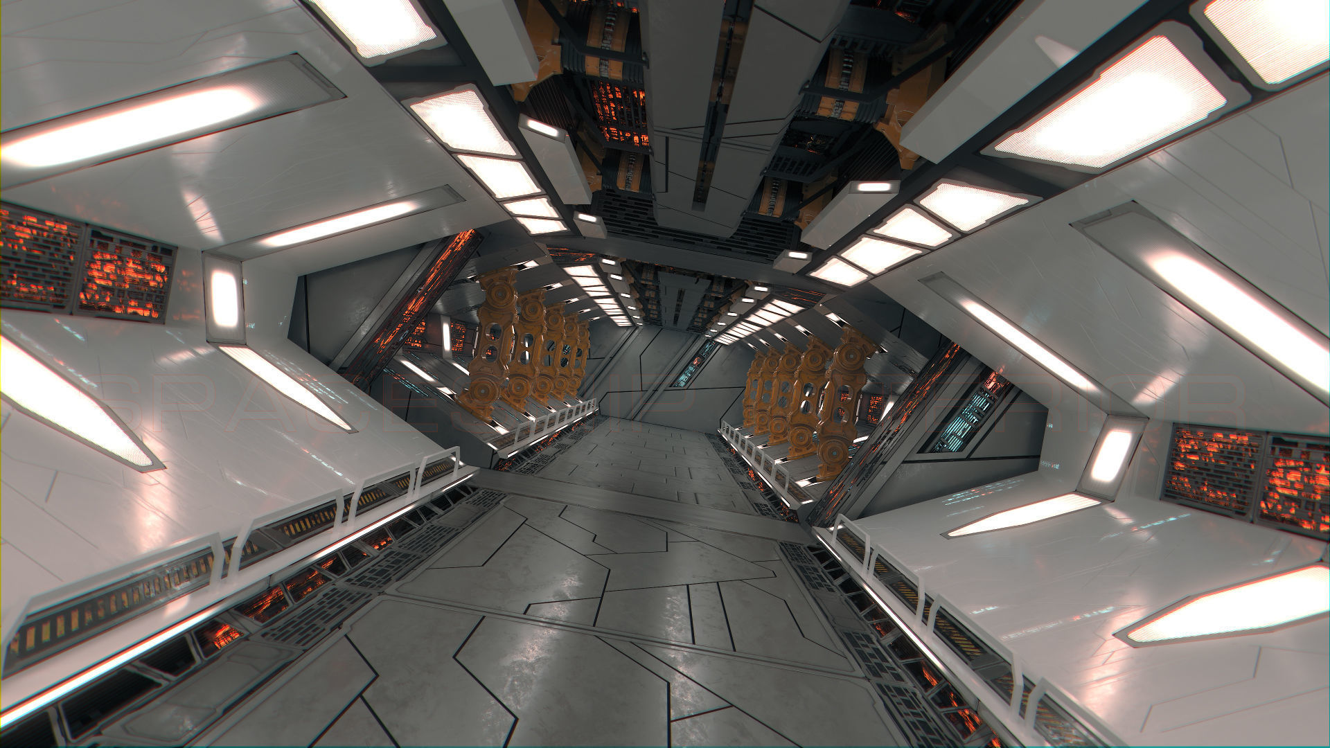 SpaceShip Interior 01 Low-poly 3D model_8