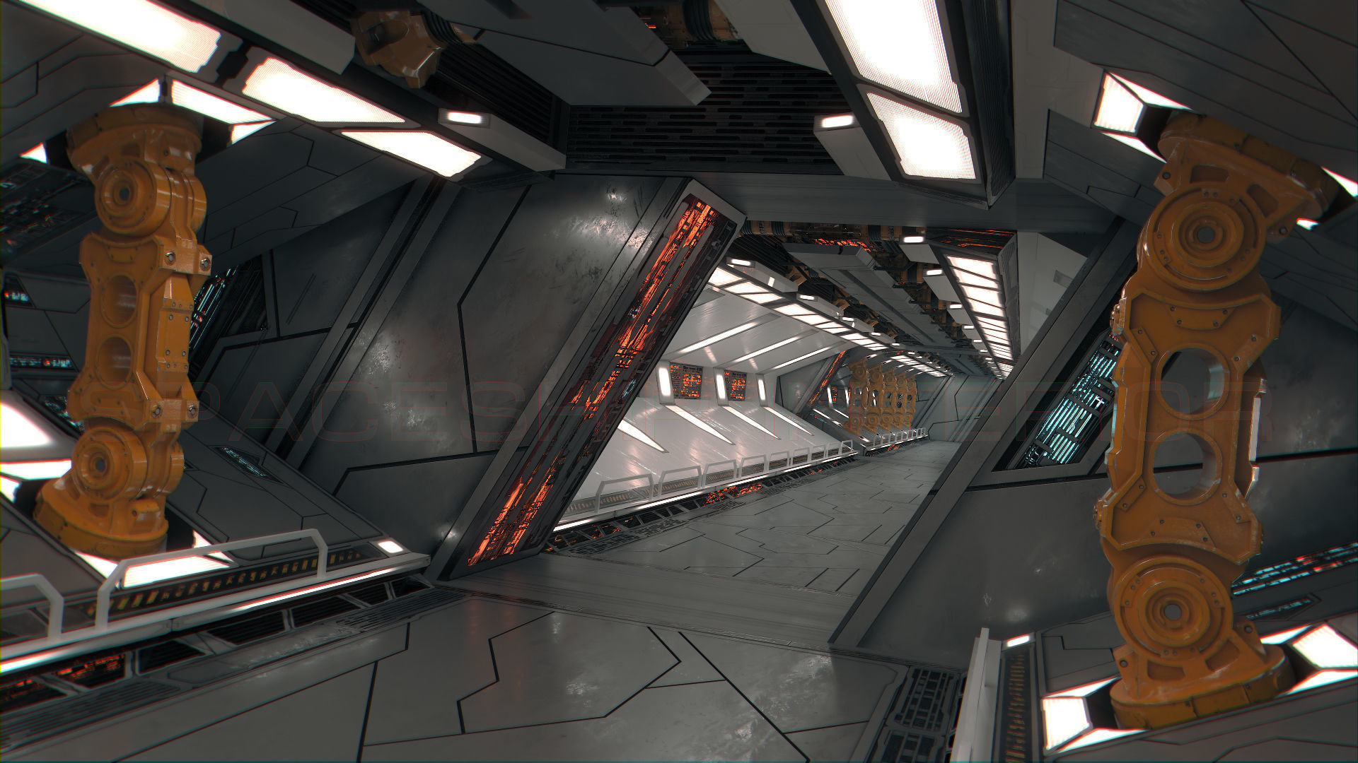 SpaceShip Interior 01 Low-poly 3D model_10