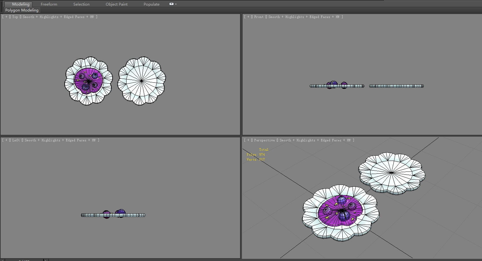 Cartoon grape juice - a plate of jam Low-poly 3D model_4