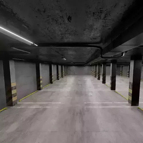 Parking empty garage 3D model