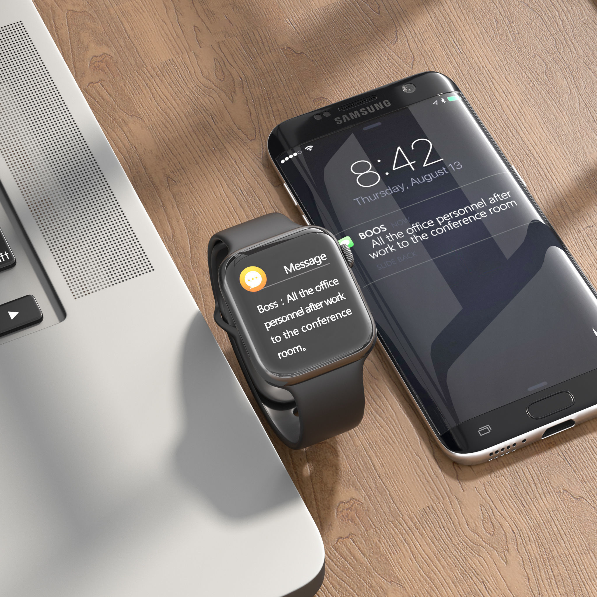 T500 Smart Watch 3D model_2