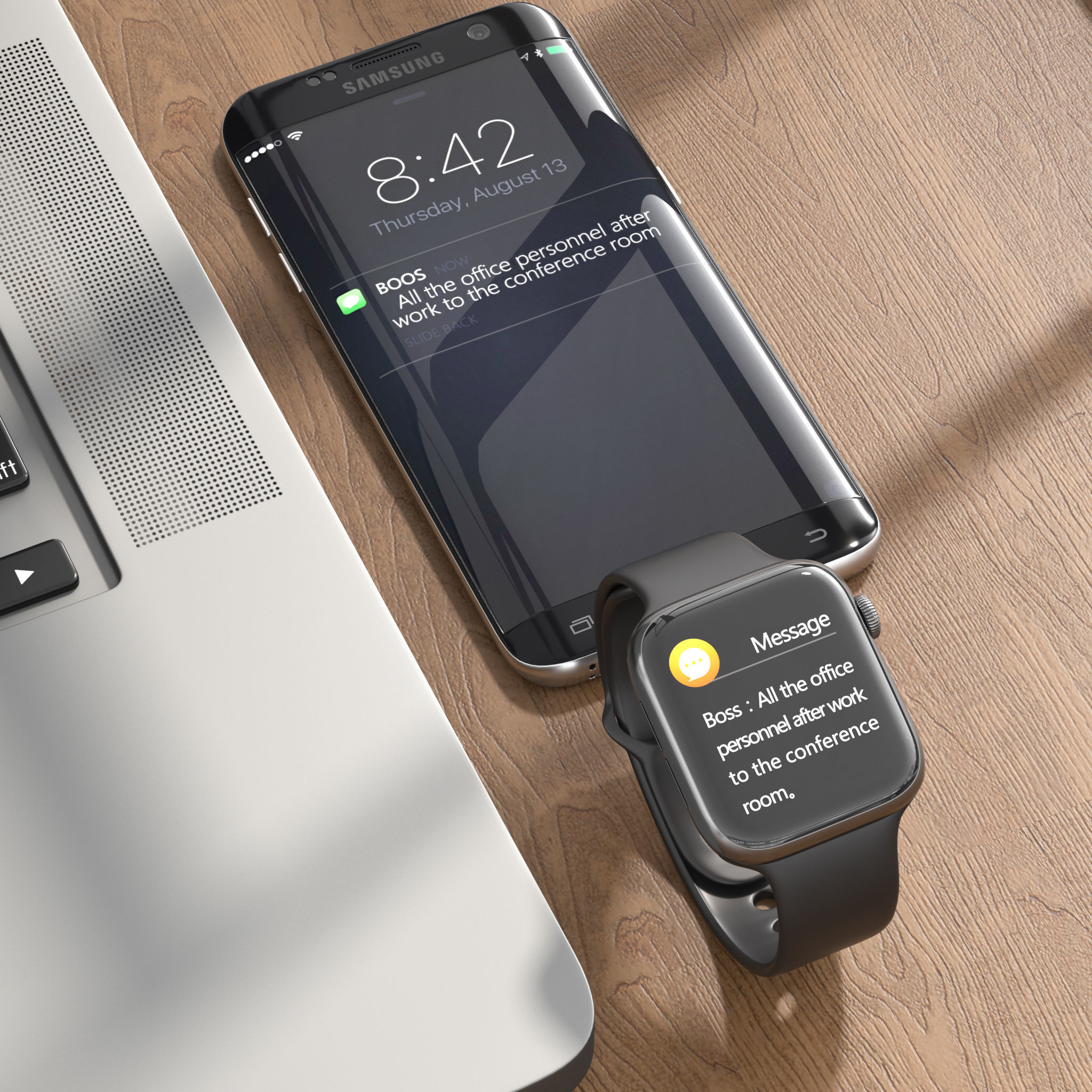 T500 Smart Watch 3D model_1