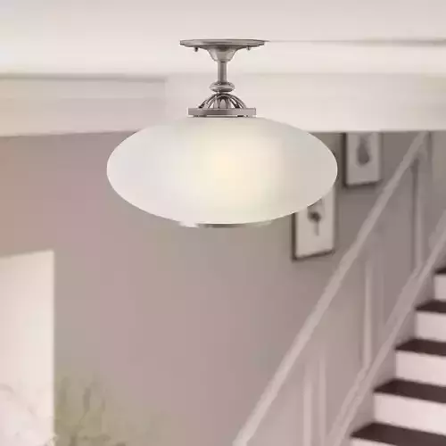 Monica 1 - Light Simple Globe Semi Flush Mount - 3 Colour Low-poly 3D model