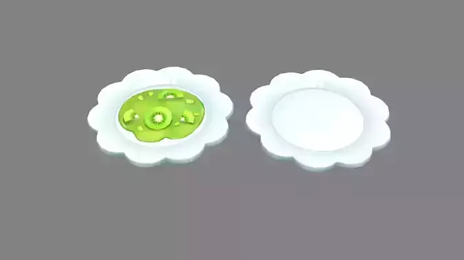 Cartoon kiwi juice - a plate of jam