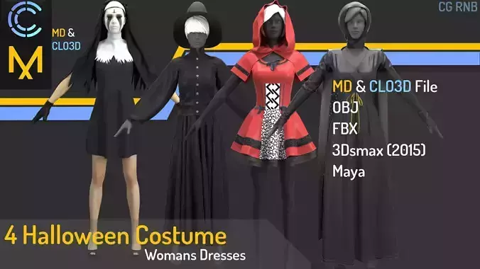 4 Halloween costume dresses
