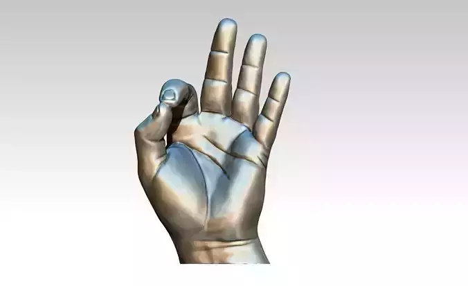 OK Hand 3D print model