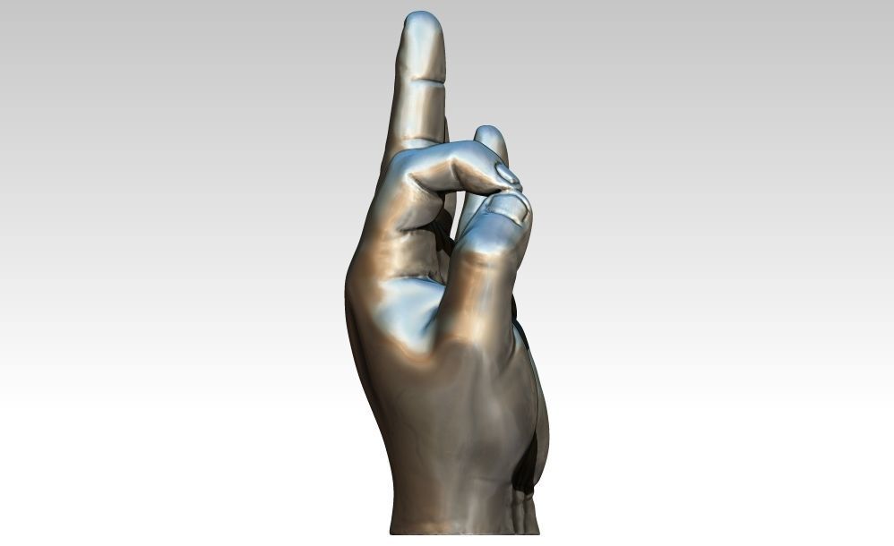 OK Hand 3D print model_3