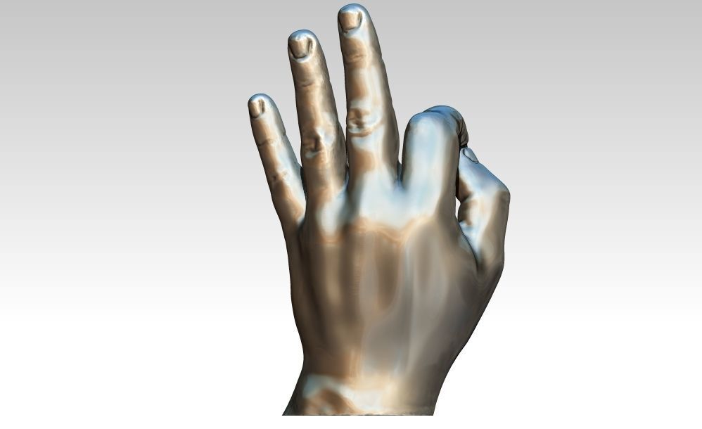 OK Hand 3D print model_1