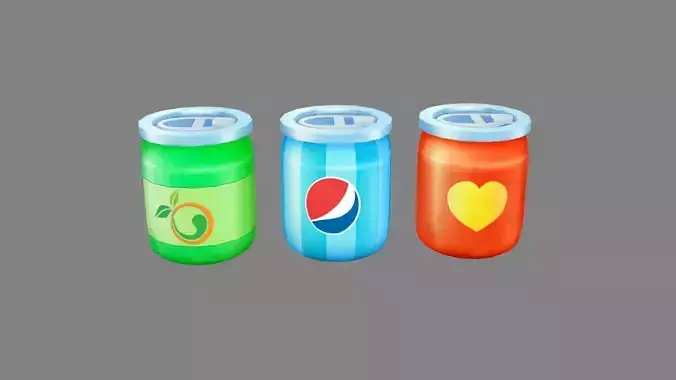 Cartoon canned drinks - soda - cola