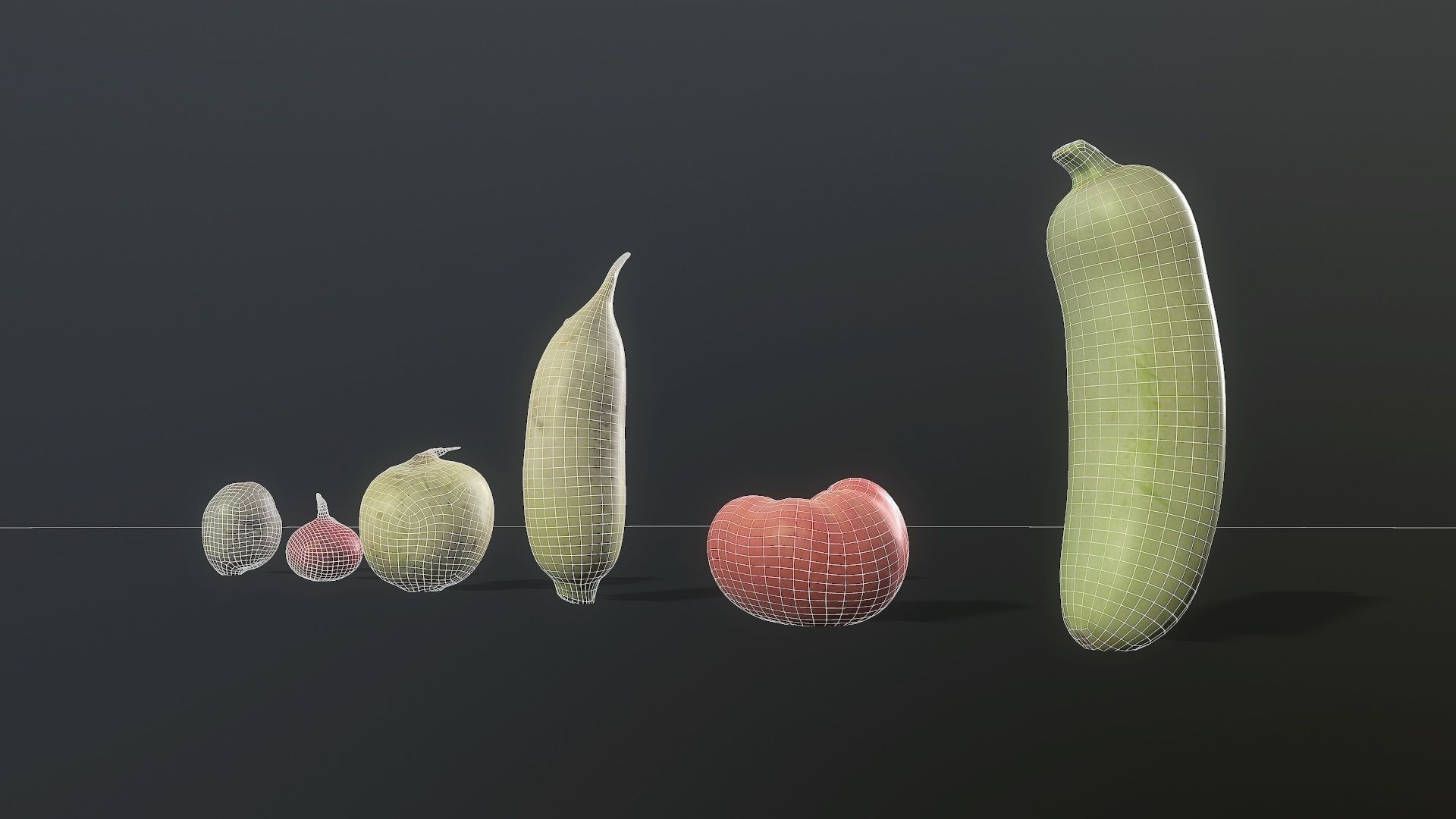 Scan Vegetables Pack - Props Low-poly 3D model_7