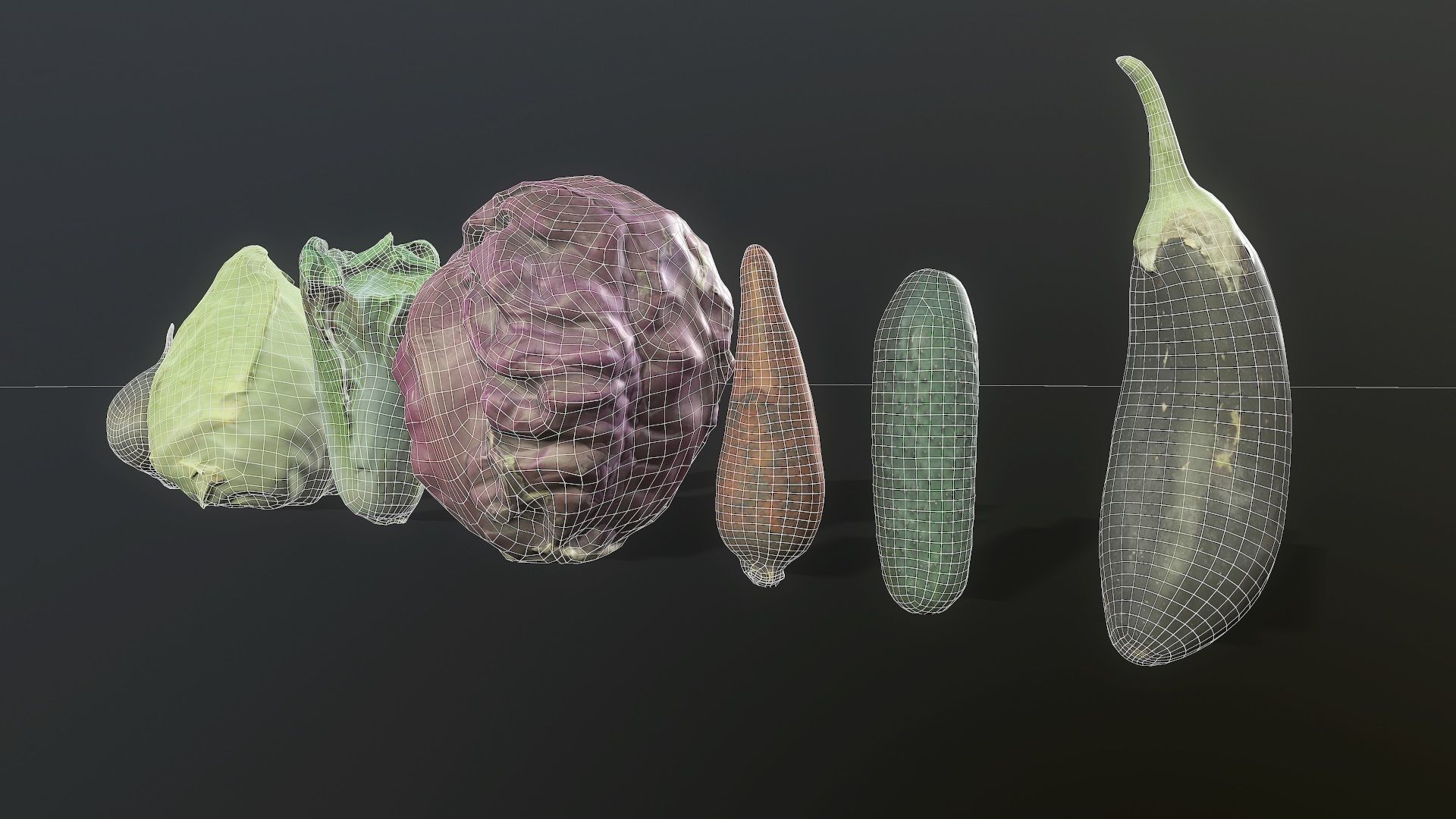 Scan Vegetables Pack - Props Low-poly 3D model_3