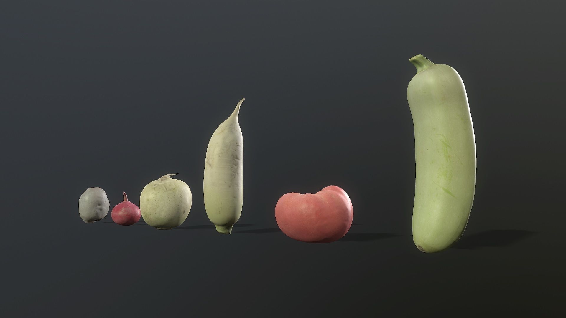 Scan Vegetables Pack - Props Low-poly 3D model_6