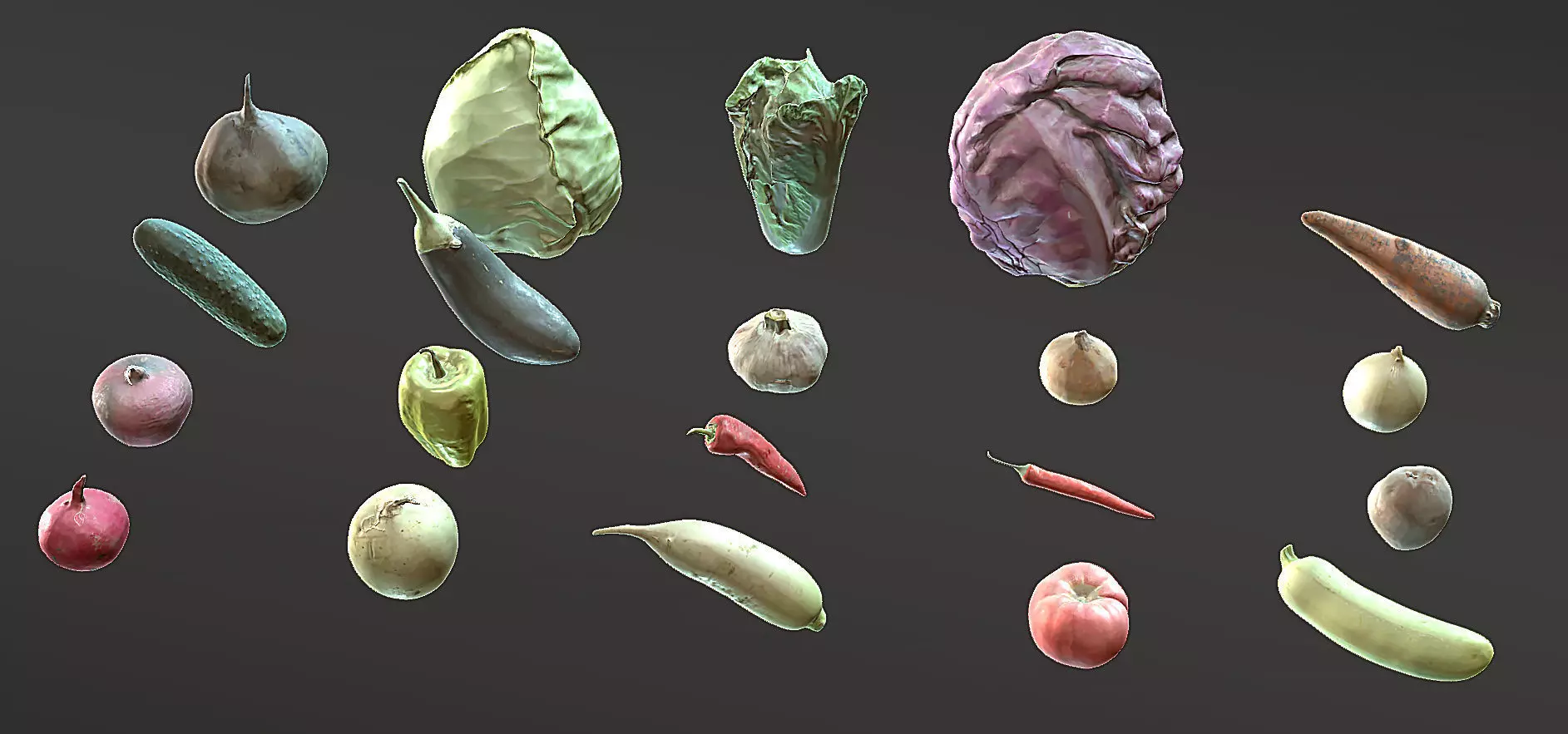 Scan Vegetables Pack - Props Low-poly 3D model_0