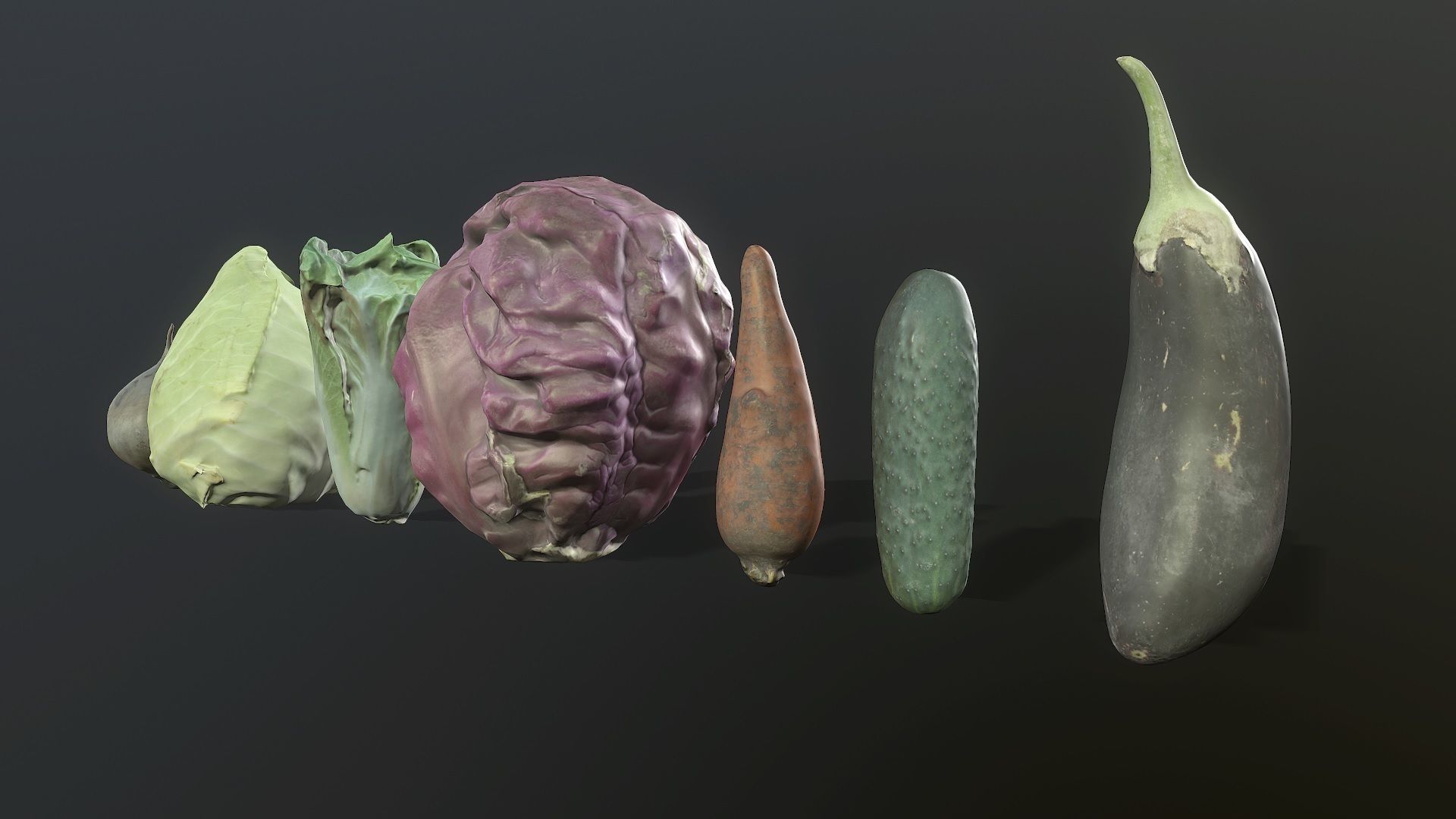 3D model Scan Vegetables Pack Props VR / AR / lowpoly CGTrader