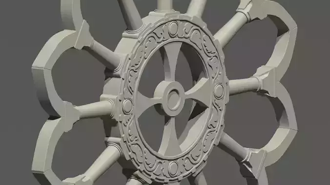 Italian church window stone cross