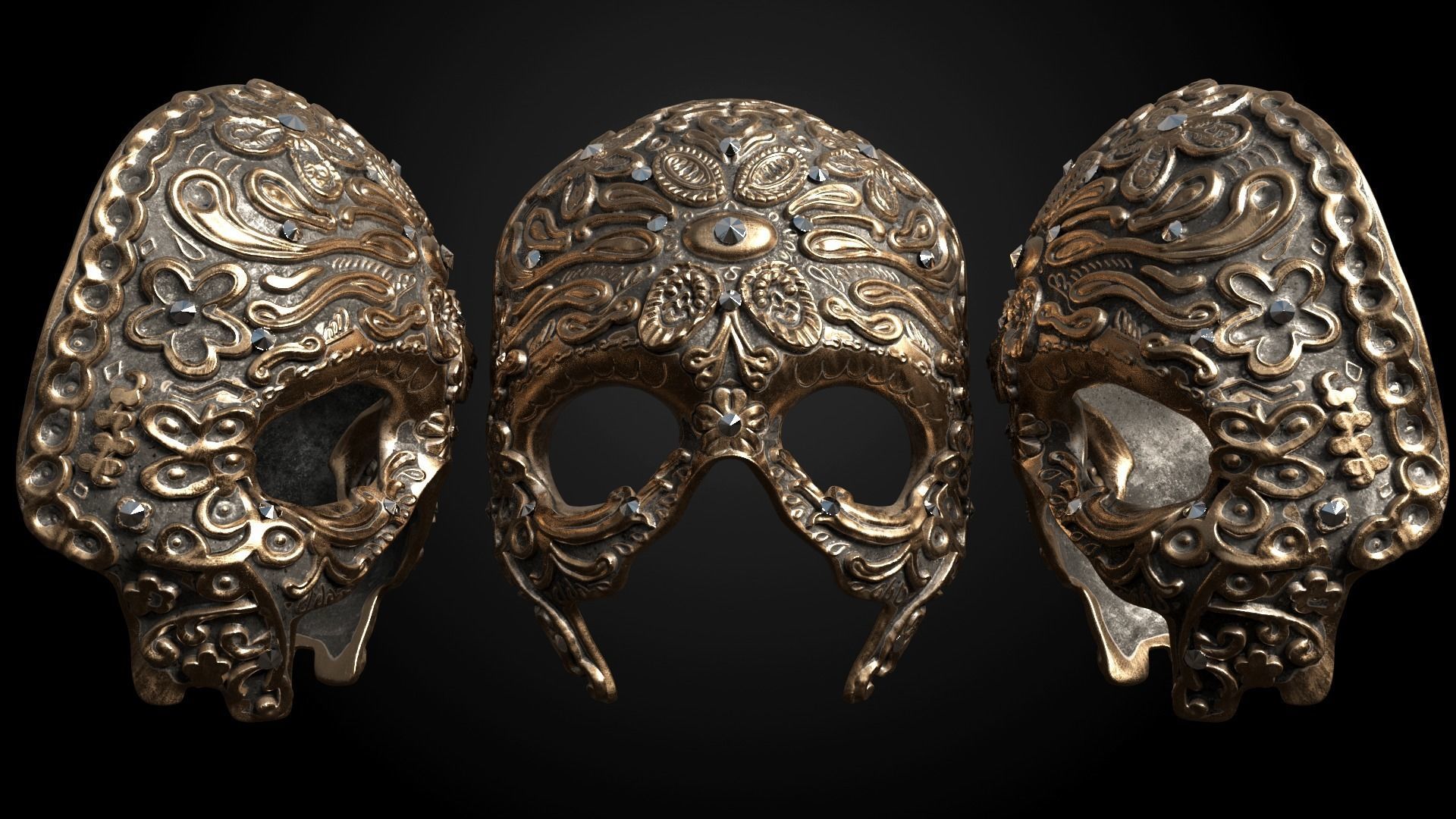 Halloween Skull Masks 3D print model_3