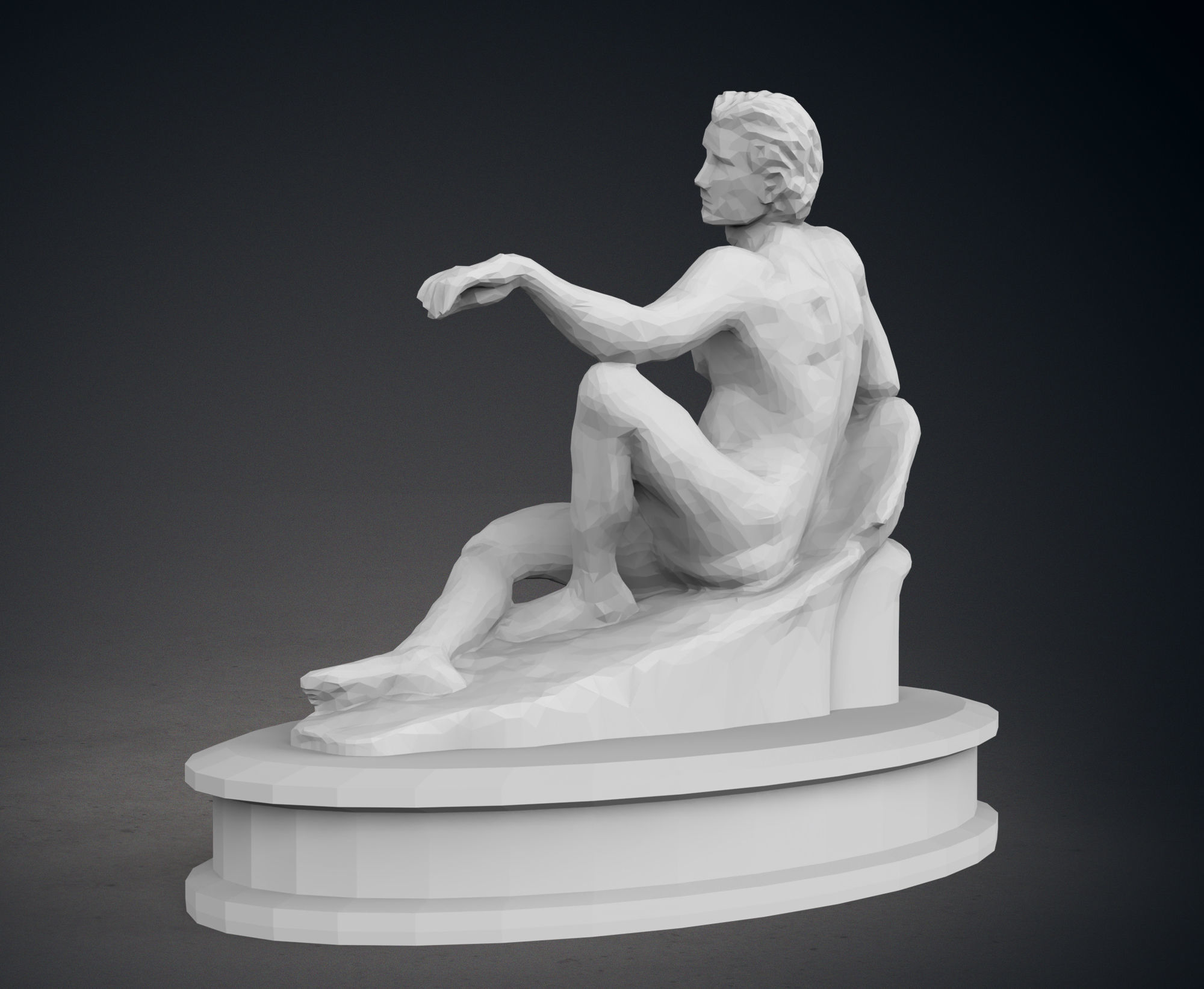 Low Poly Creation of Adam Statues 3D print model_5