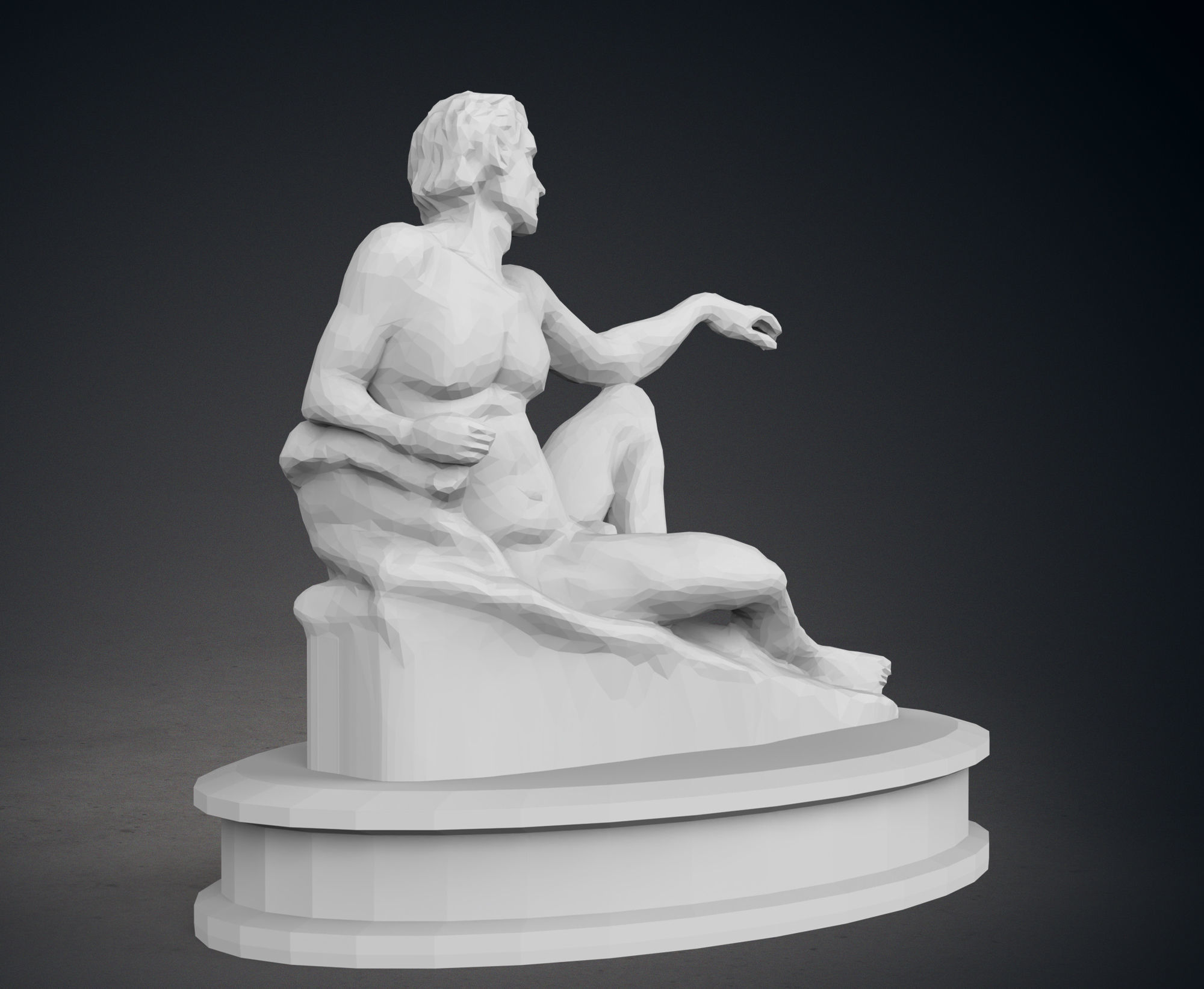 Low Poly Creation of Adam Statues 3D print model_9