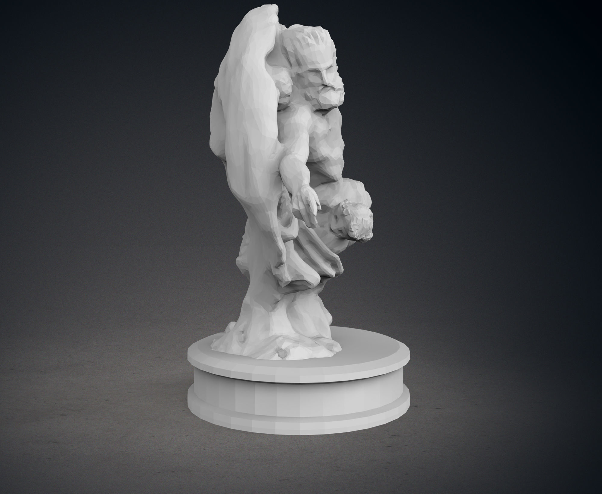 Low Poly Creation of Adam Statues 3D print model_17