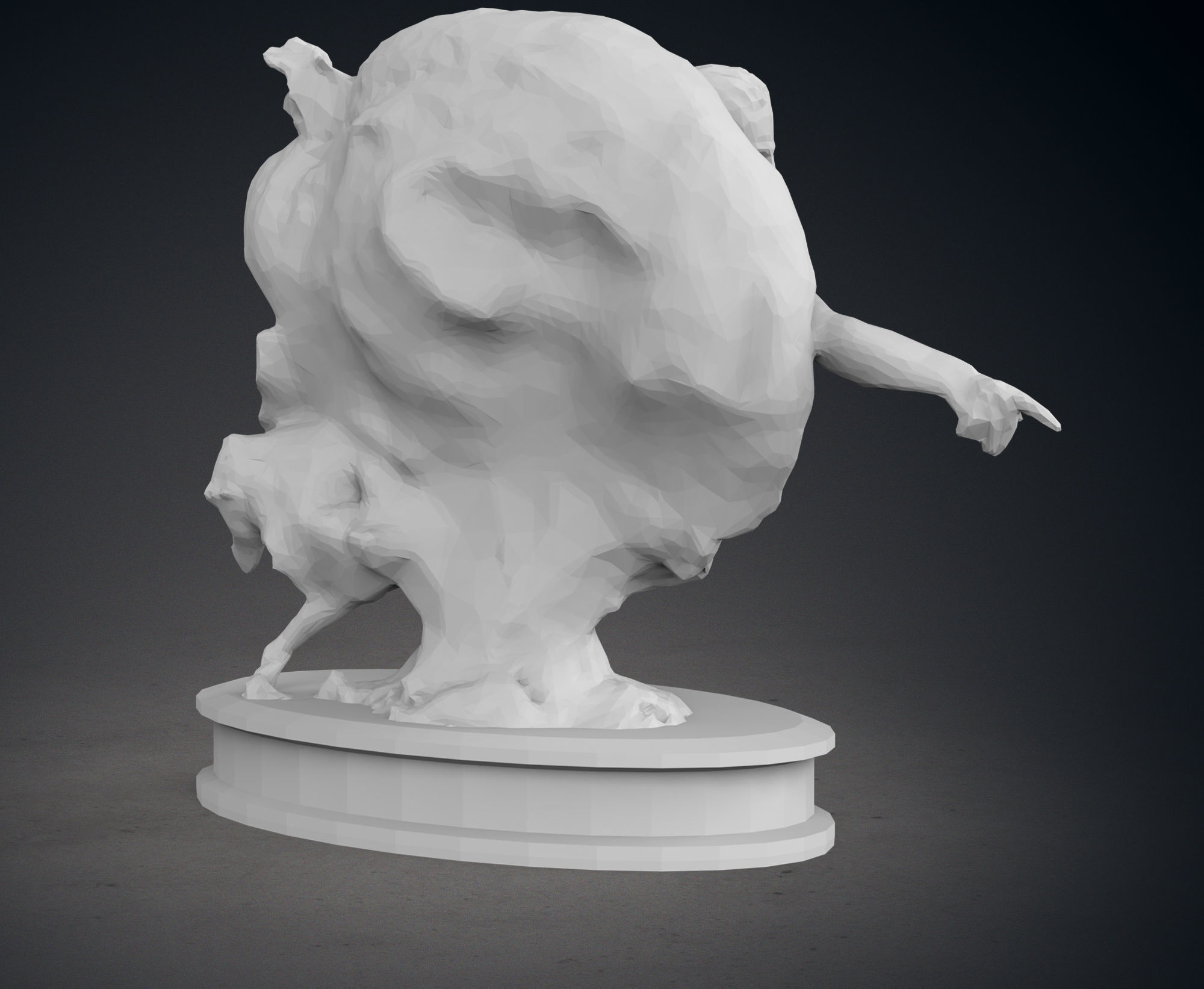 Low Poly Creation of Adam Statues 3D print model_16