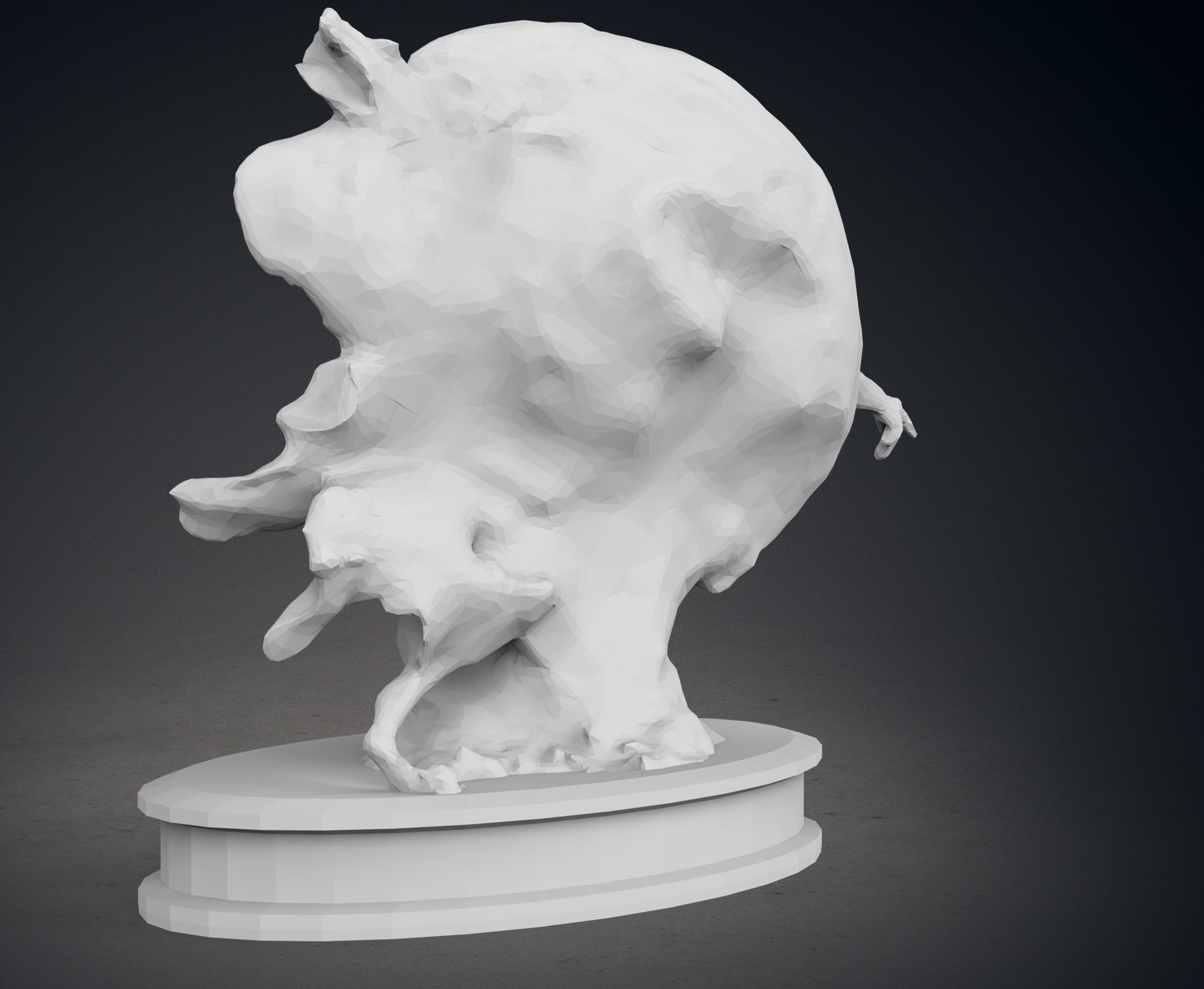 Low Poly Creation of Adam Statues 3D print model_14