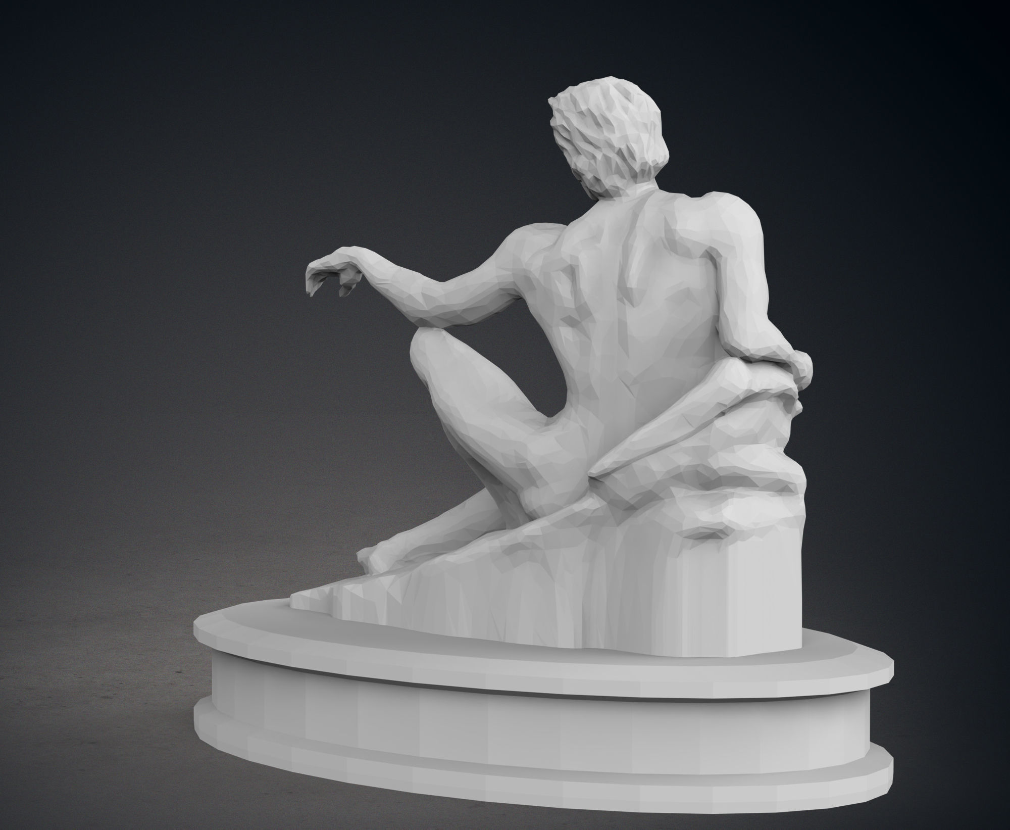 Low Poly Creation of Adam Statues 3D print model_7