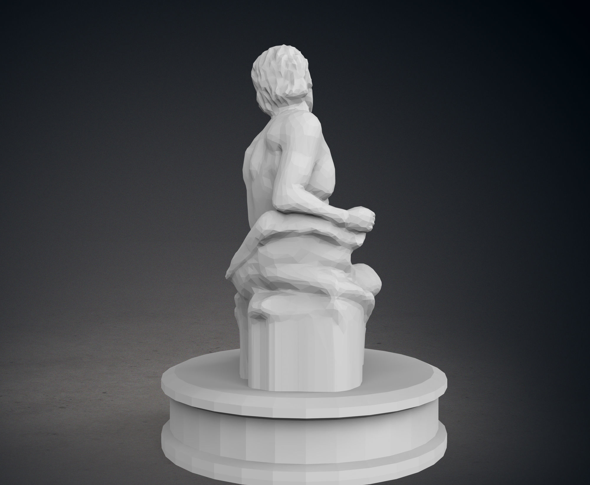 Low Poly Creation of Adam Statues 3D print model_8