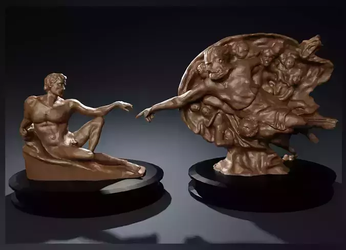 Low Poly Creation of Adam Statues 3D print model