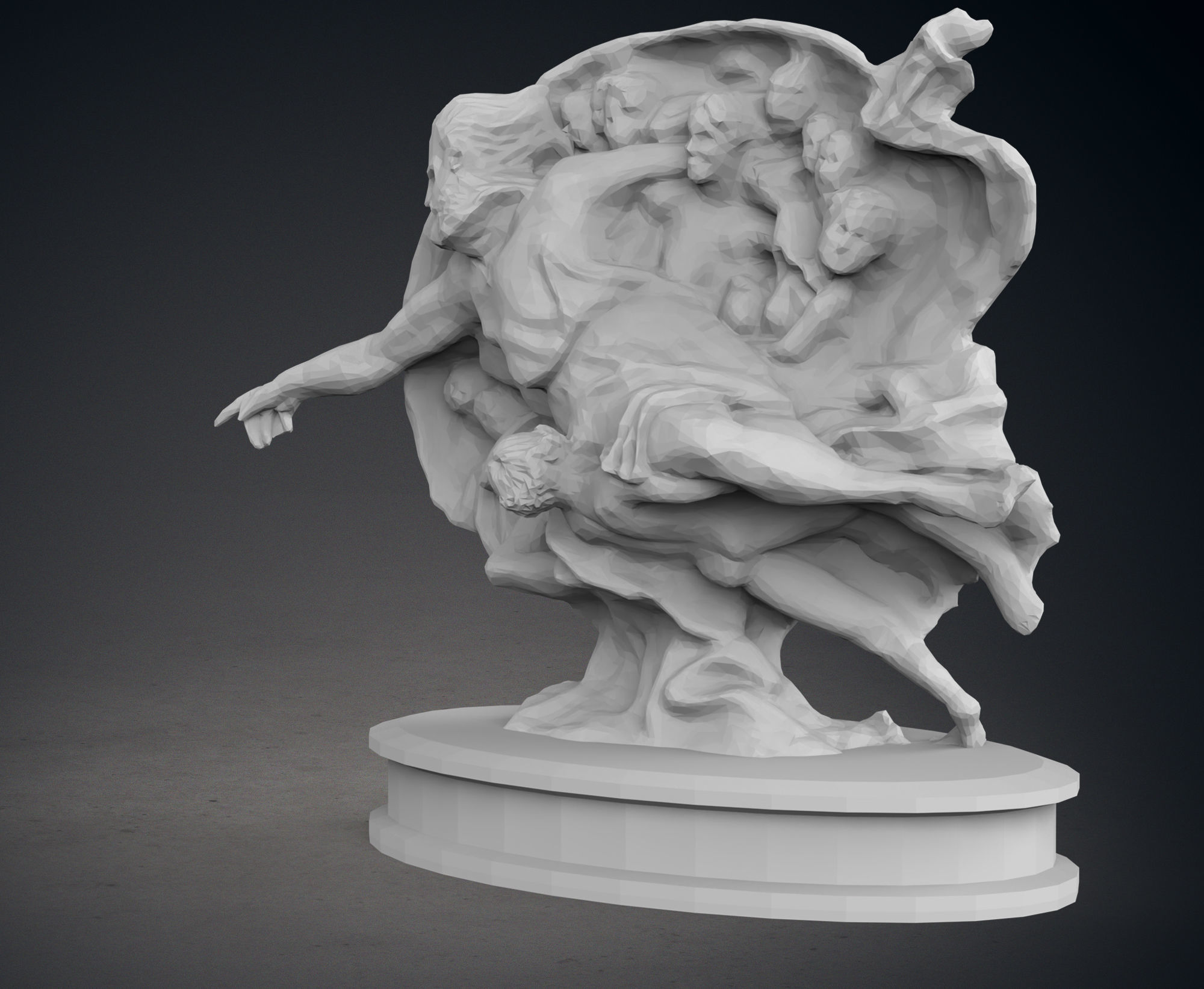 Low Poly Creation of Adam Statues 3D print model_12