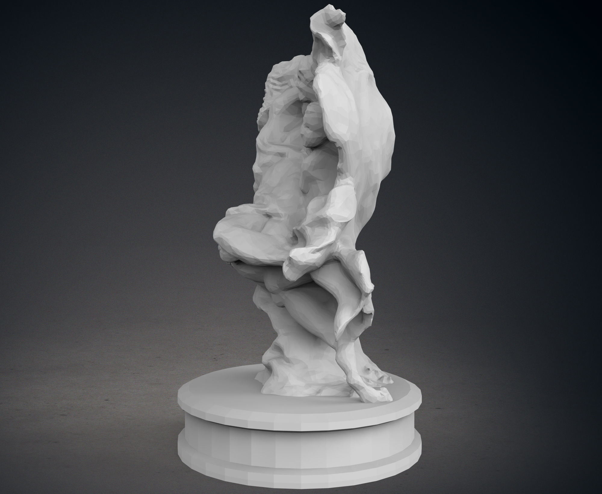 Low Poly Creation of Adam Statues 3D print model_13