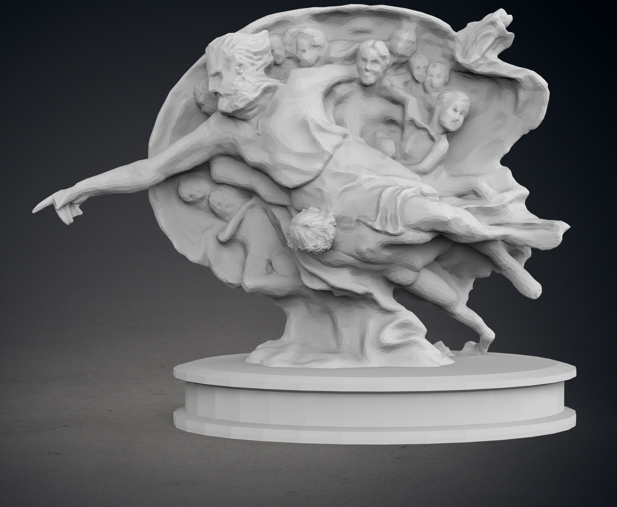 Low Poly Creation of Adam Statues 3D print model_11