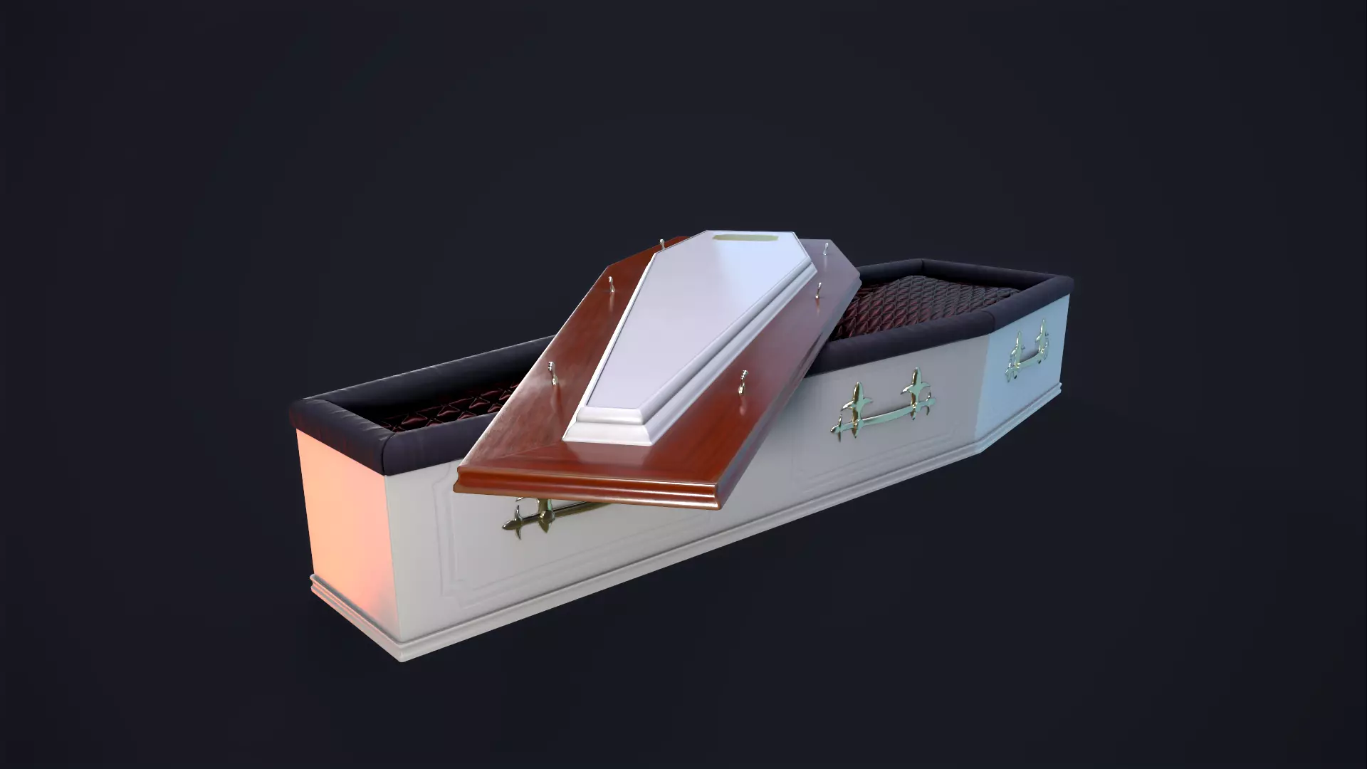 Coffin Low-poly 3D model_0
