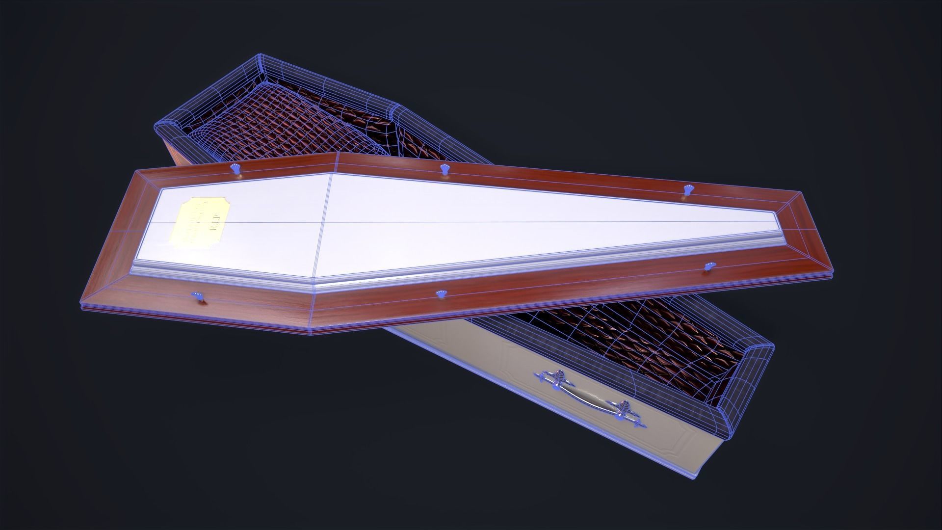 Coffin Low-poly 3D model_12