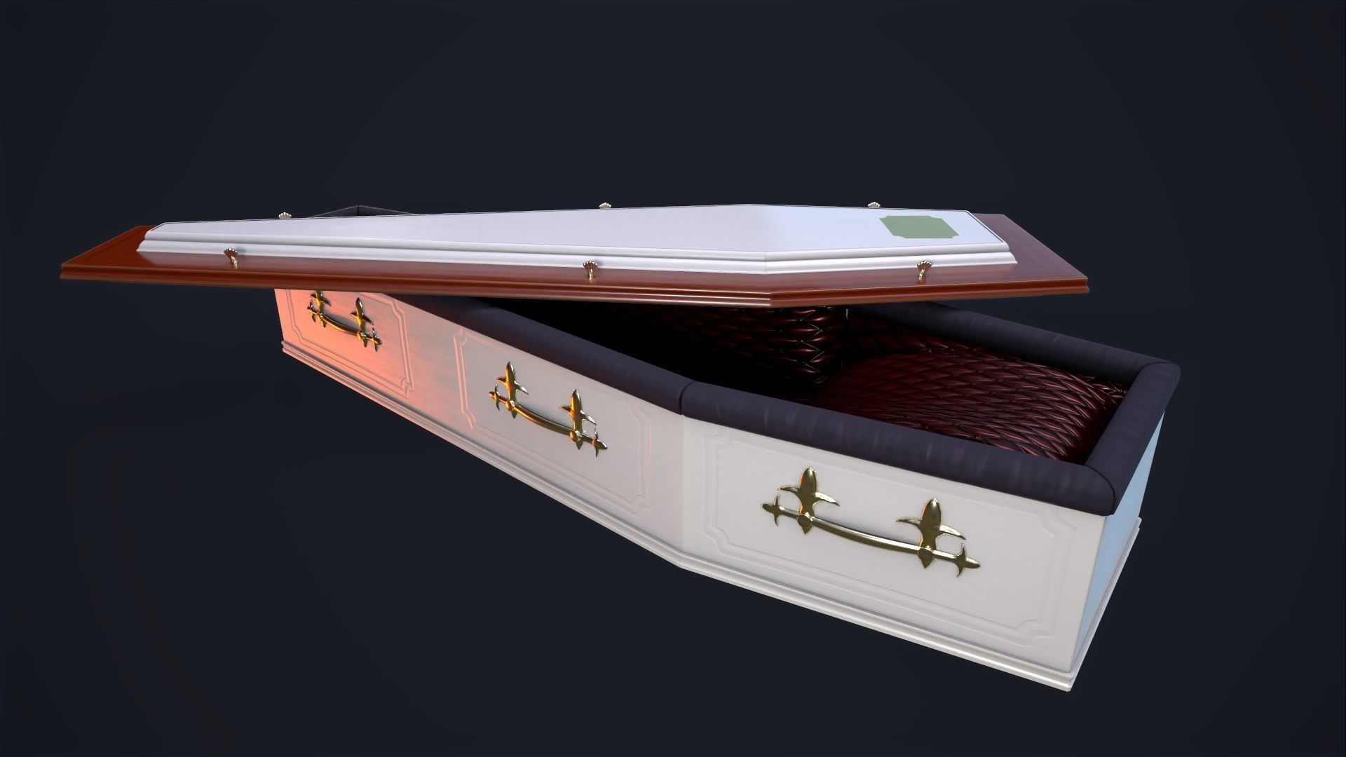 Coffin Low-poly 3D model_1