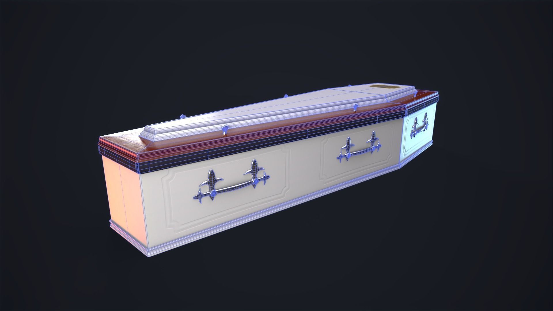 Coffin Low-poly 3D model_15