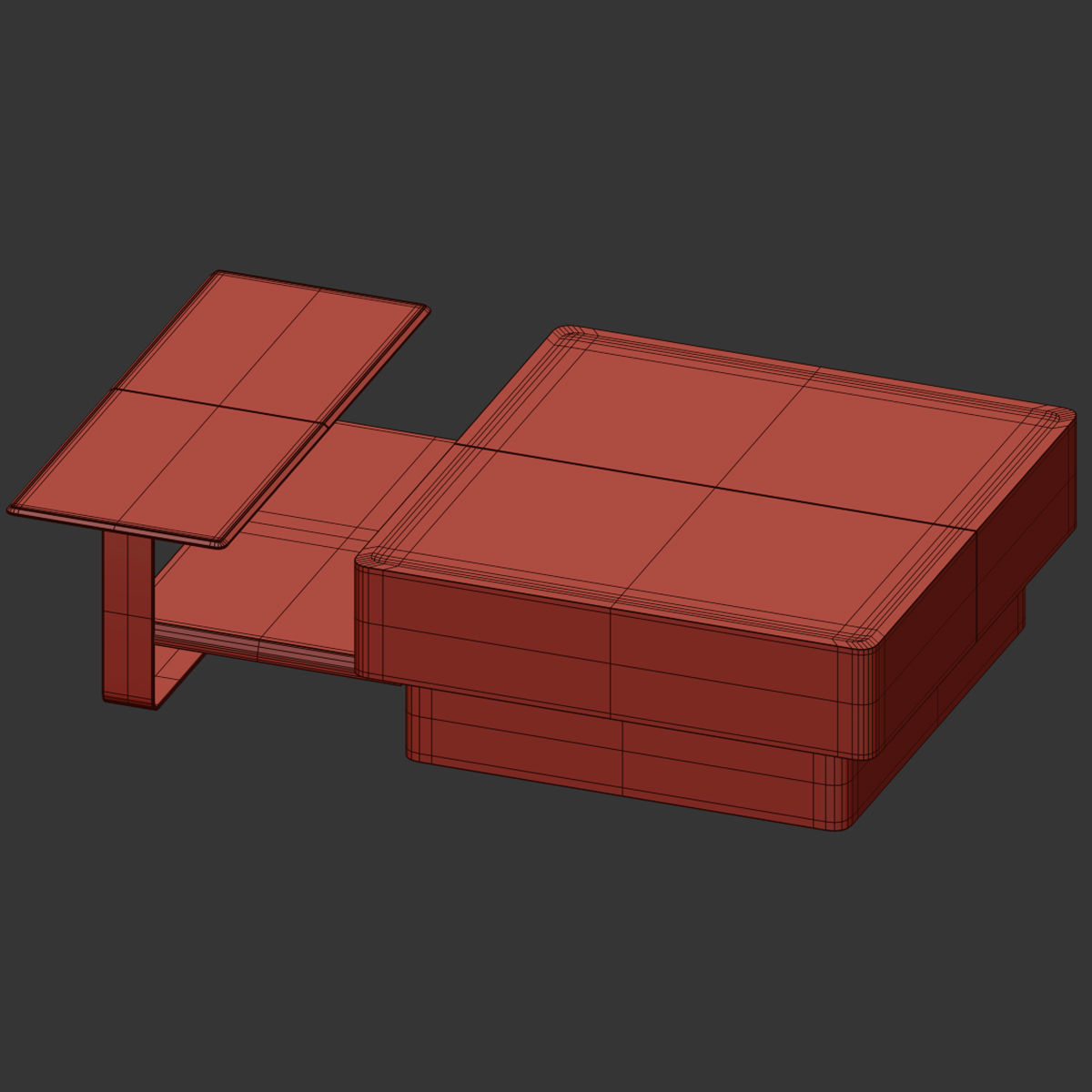 Center table Gehry 3D model_3