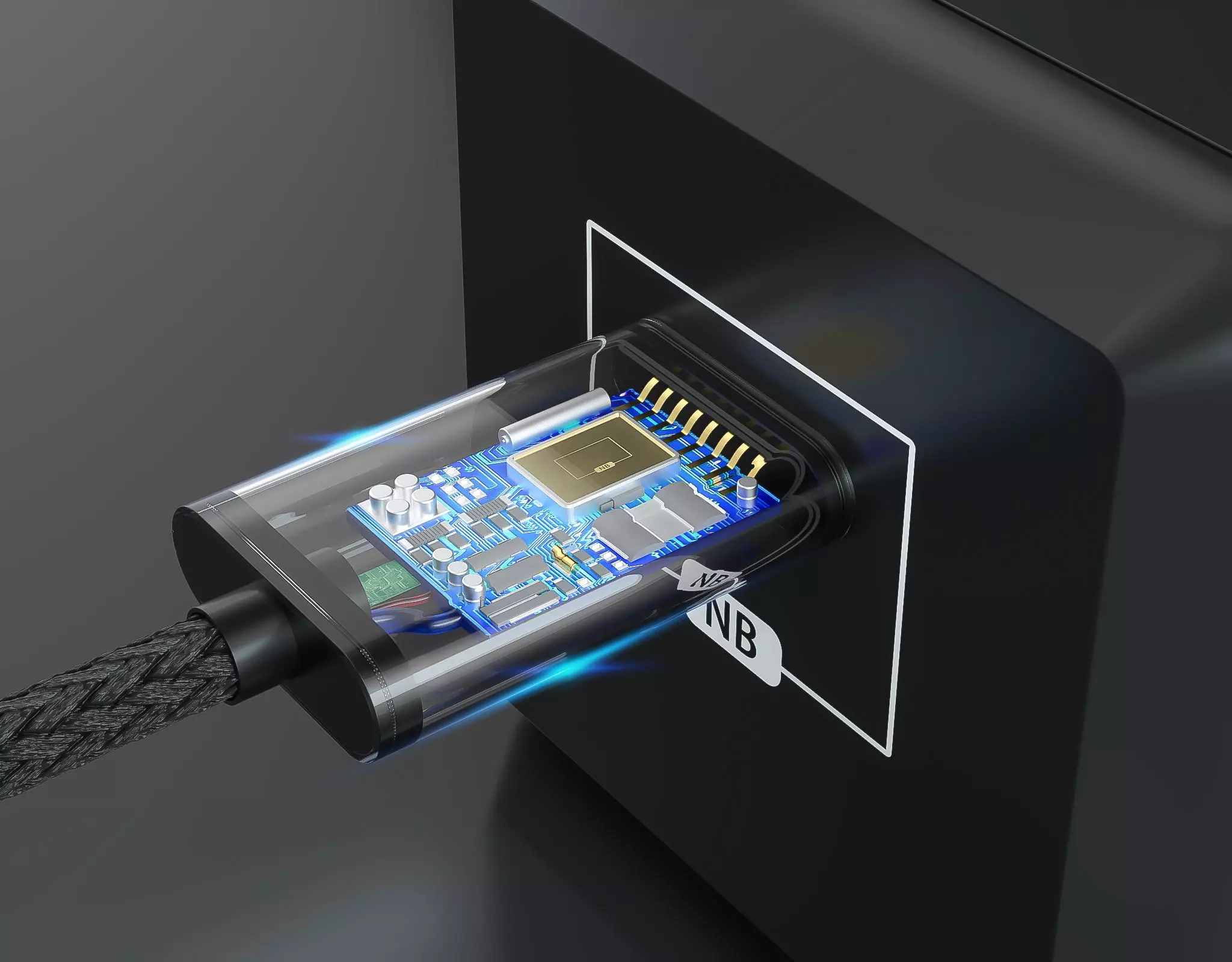 Transparent data line 3D model_0